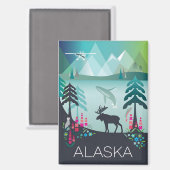 Alaska Kühlschrank Magnet (Vorderseite/Rückseite)