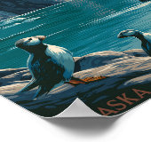 Alaska-Küstenwildlife Poster (Ecke)