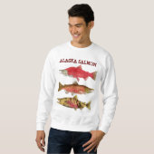 Alaska-Lachse Sweatshirt (Vorne ganz)
