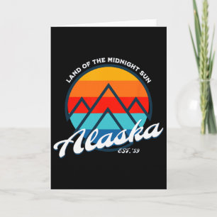 Alaska Land des Mitternachtssonne Urlaub Logo Karte