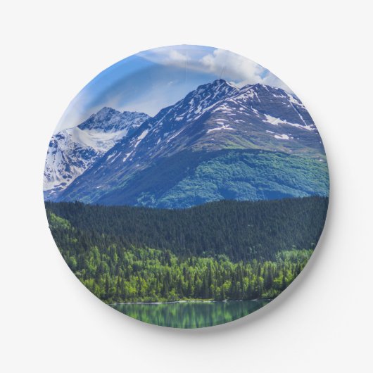 Alaska Landschaftlich Byway Mountain Pappteller (Vorderseite)
