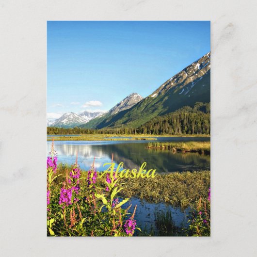 Alaska, landschaftliche Kulisse, Postkarte (Vorderseite)