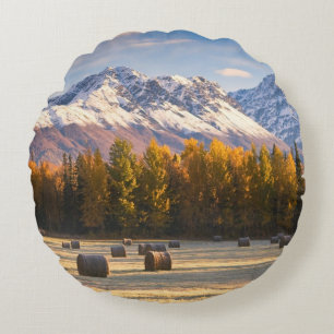 Alaska-Landwirtschaft Rundes Kissen