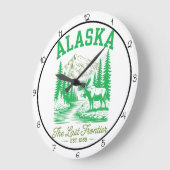 Alaska Last Frontier Timepiece Große Wanduhr (Winkel)