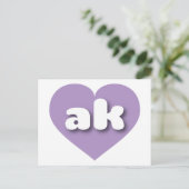 Alaska Lavendel - I Liebe ak Postkarte (Stehend Vorderseite)