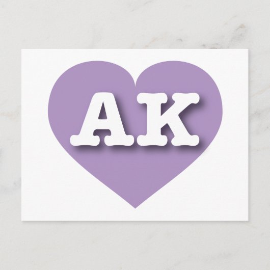Alaska Lavender Heart - I Liebe AK Postkarte (Vorderseite)