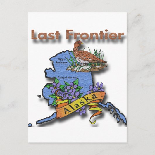 Alaska Letzte Frontier-Blume Postkarte (Vorderseite)
