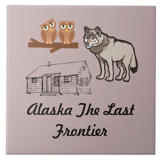 Alaska letzte Grenze Fliese (Vorderseite)