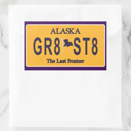 Alaska letzte Grenze Rechteckiger Aufkleber (Tasche)