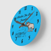 Alaska letzte Grenze Runde Wanduhr (Winkel)