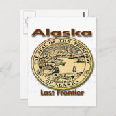 Alaska Letzte Grenze Staat Siegel Postkarte (Vorne/Hinten)