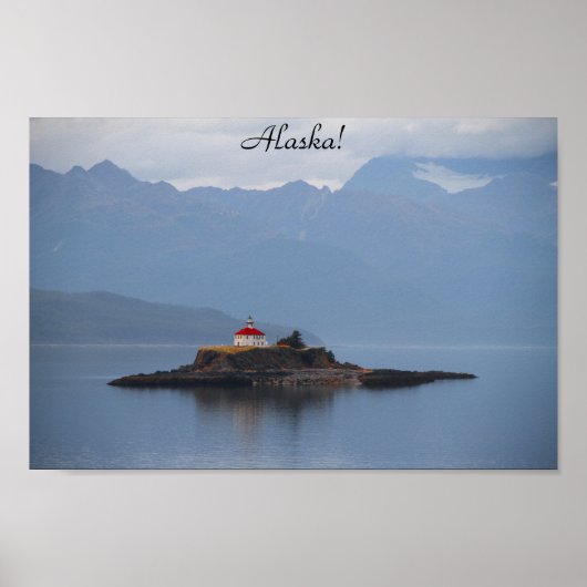 Alaska, Leuchtturm, Fotografie, Ozean, Poster (Vorne)