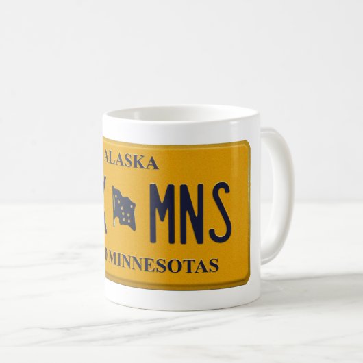 Alaska License Plate Tasse (VorderseiteRechts)