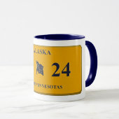 Alaska License Plate Tasse (VorderseiteRechts)