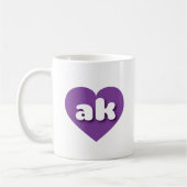 Alaska lila Herz - I Liebe ak Kaffeetasse (Links)