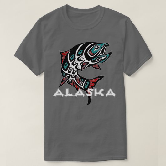 Alaska Lmon Fishing Native American Indigeny T T-Shirt (Design vorne)