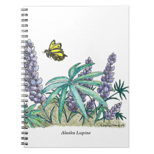 Alaska Lupine Watercolor Notizblock