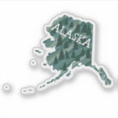 ALASKA MAP Farbige Stifte Kunst Aufkleber (Vorderseite)