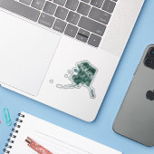 ALASKA MAP Farbige Stifte Kunst Aufkleber (Laptop mit iPhone)