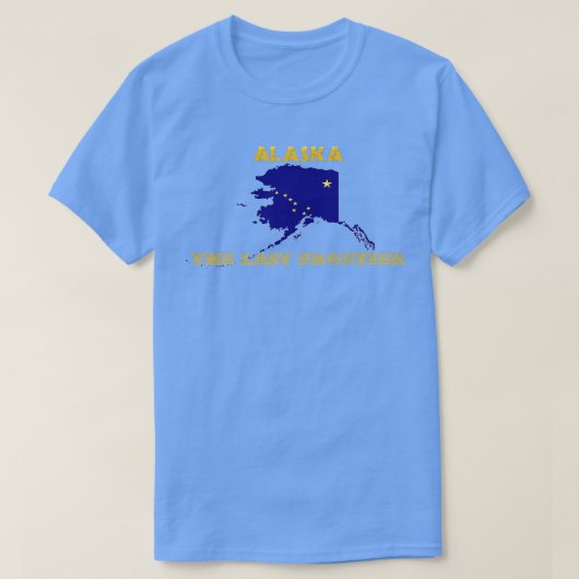 Alaska Map Flag die letzte Grenze T-Shirt (Design vorne)