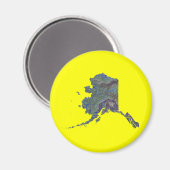 Alaska Map Magnet (Vorderseite/Rückseite)