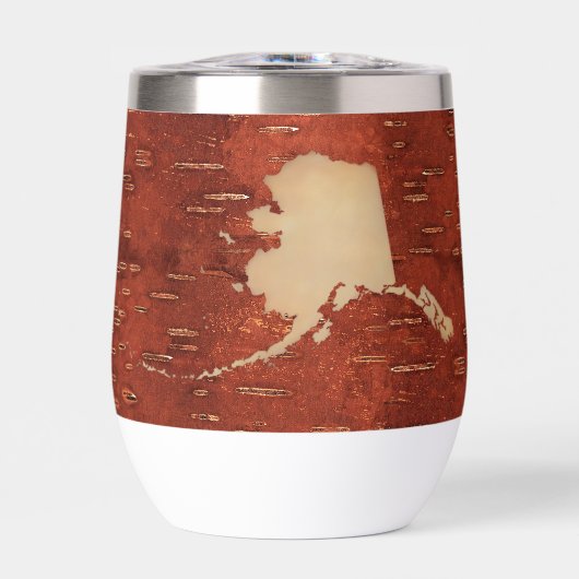 Alaska Map On Inner Birch Bark (Vorderseite)