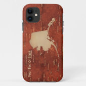 Alaska Map On Inner Birch Bark Case-Mate iPhone Hülle (Rückseite)