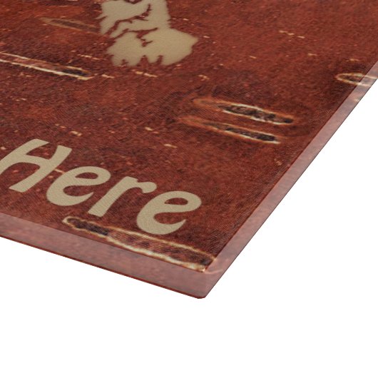 Alaska Map On Inner Birch Bark Schneidebrett (Ecke)