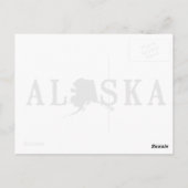 Alaska Map Shaped Letter Staat Word Art Black Postkarte (Rückseite)