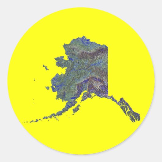 Alaska Map Sticker (Vorderseite)