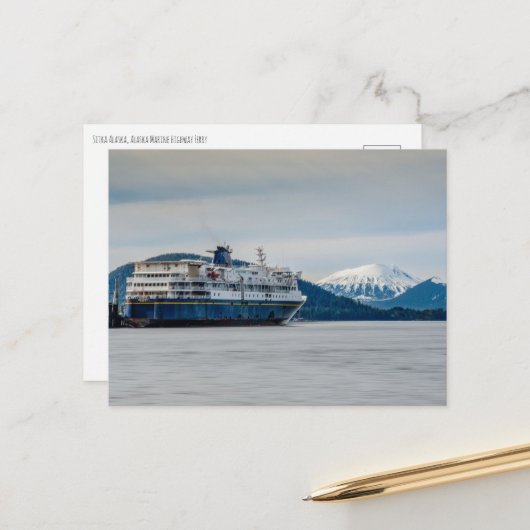 Alaska Marine Highway Fähre Postkarte (Vorderseite/Rückseite Beispiel)
