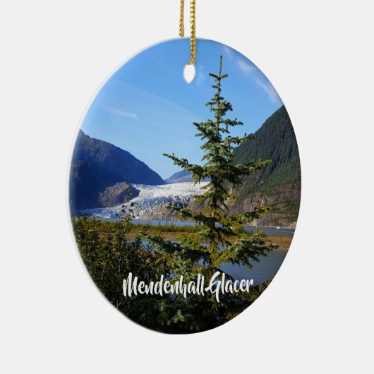 Alaska Mendenhall Glacer Juneau Keramik Ornament (Rechts)