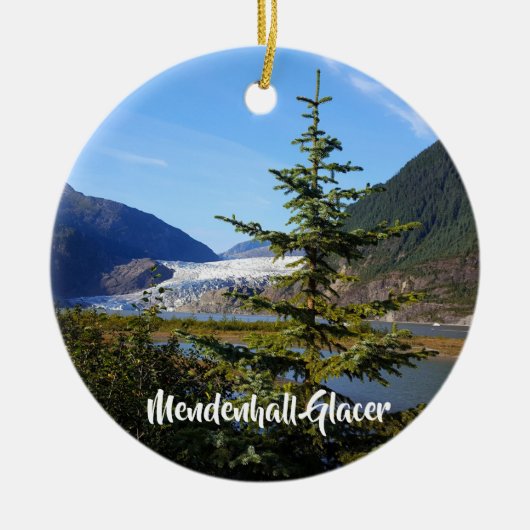 Alaska Mendenhall Glacer Juneau Keramik Ornament (Vorne)