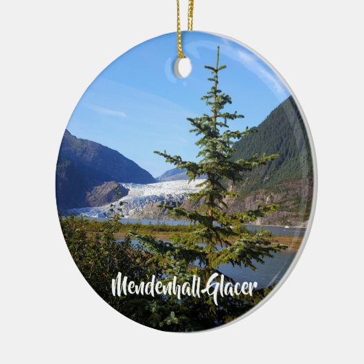 Alaska Mendenhall Glacer Juneau Keramik Ornament (Links)