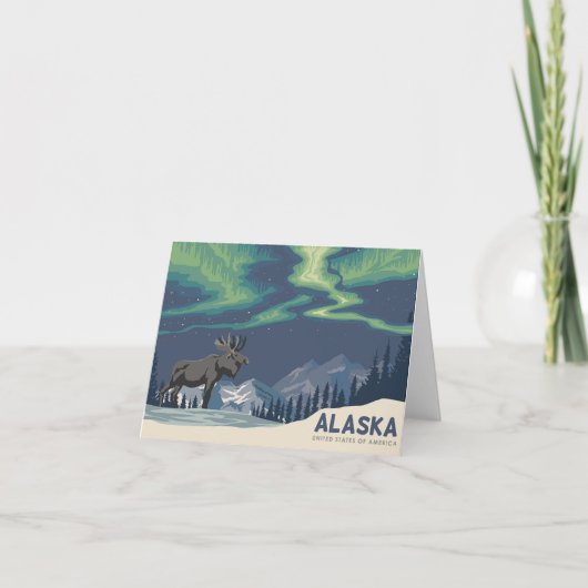 Alaska mit Elose Dankeskarte (Vorderseite)