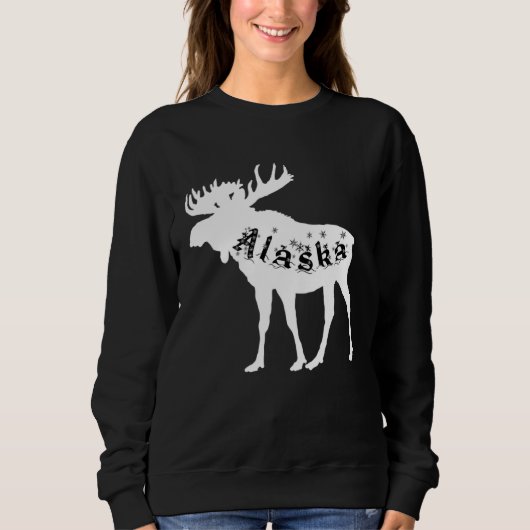 Alaska Moose Holiday Sweatshirt (Vorderseite)