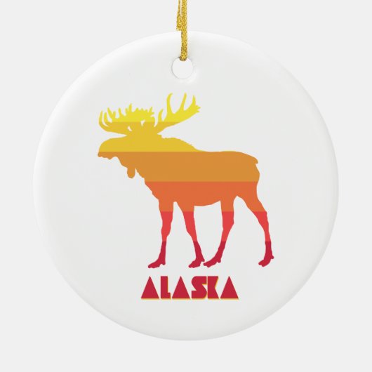 Alaska Moose Keramik Ornament (Hinten)