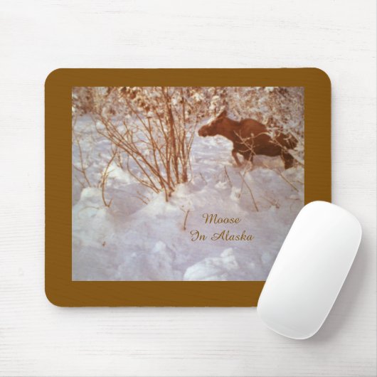 Alaska Moose Mouse Pad Mousepad (Mit Mouse)