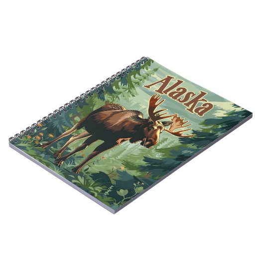 Alaska Moose Notizblock (Linke Seite)