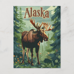 Alaska Moose Postkarte
