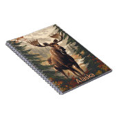Alaska Moose Vintag Notizblock (Rechte Seite)