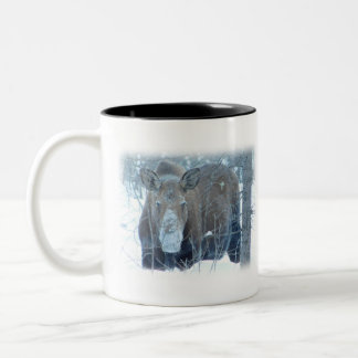 Alaska Moose Wildlife Foto Zweifarbige Tasse