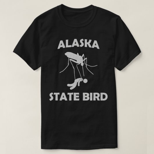Alaska Mosquito Staat Bird Funny Camping Outrs T-Shirt (Design vorne)