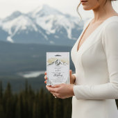 Alaska Mountain Denali Wilderness Neutral Wedding  Einladung