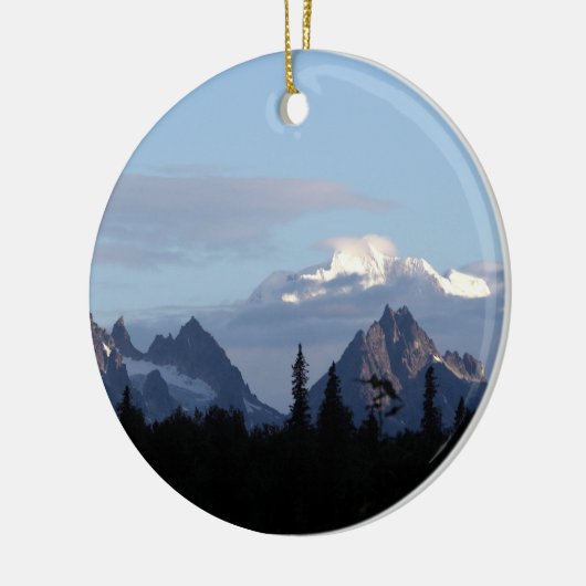 Alaska Mountain Range Denali Keramik Ornament (Links)