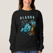 Alaska Mountains and Hikers Tourism vacation outfi Sweatshirt (Vorderseite)