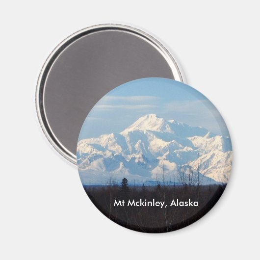 Alaska, Mt Mckinley, Denali Magnet (Vorderseite/Rückseite)