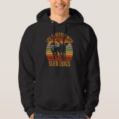 Alaska Mushing Dog Sled Rider Huskies Winter Sport Hoodie (Vorderseite)