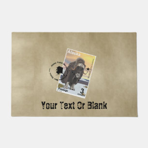 Alaska Muskox Postage Briefmarke Souvenir Fußmatte