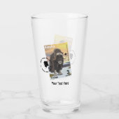 Alaska Muskox Postage Briefmarke Souvenir Glas (Rückseite)